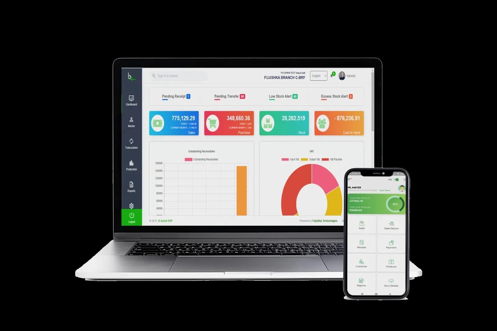 Fujishka B-Quick Cloud ERP product preview